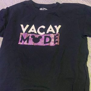 Black vacay mode Disney kids shirt